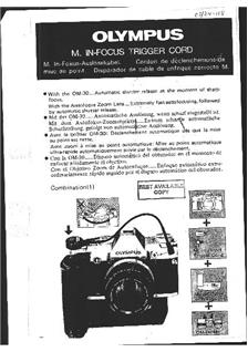 Olympus OM 30 manual. Camera Instructions.